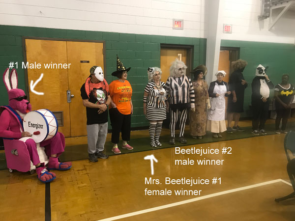 Owl Club Halloween costume winners